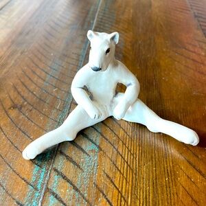 Yoga Dog Ceramic Artist Hand Made New